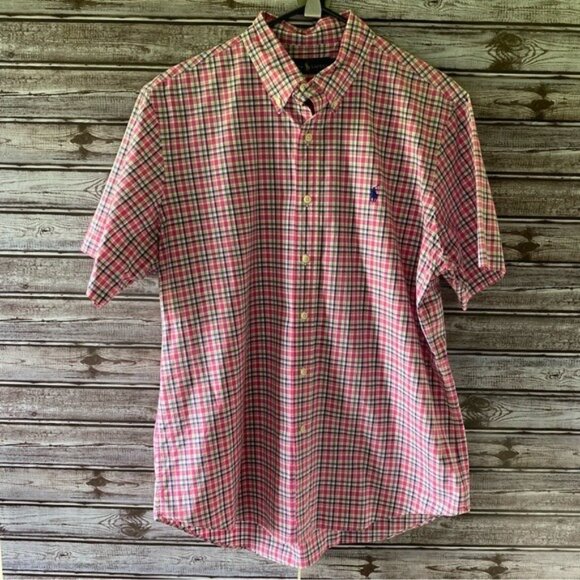 Ralph Lauren Men's Short-Sleeved Button-Down Shirt‎ Size L - Picture 1 of 8